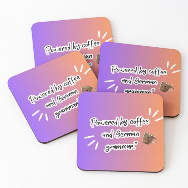 Item preview, I am powered by coffee and German grammar designed and sold by kaother.