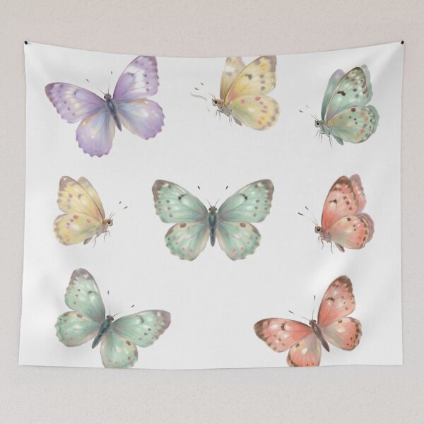Item preview, Impressionist Butterfly Collection in Soft Pastel Harmony designed and sold by BrunoLinuxArt.