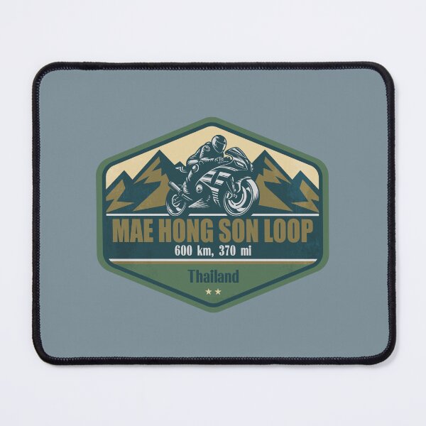 Item preview, Mae Hong Son Loop Thailand Biker Badge designed and sold by CynthiaGraphics.