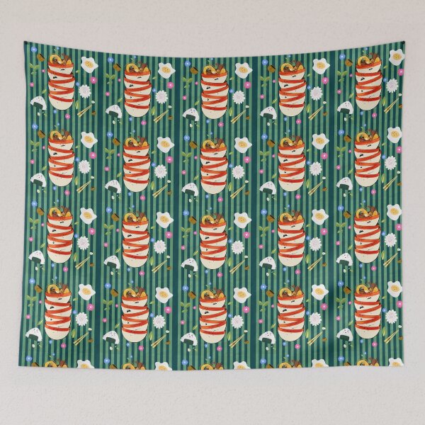 Item preview, Cute Ramen Bowl Stack - Kawaii Japanese Food Illustration designed and sold by CuteStuffCo..