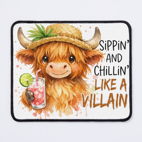 Item preview, Chillin Like a Villain Funny Cow Summer designed and sold by LunaPixelStudio.