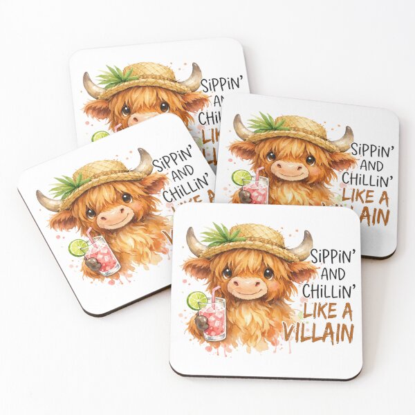 Item preview, Chillin Like a Villain Funny Cow Summer designed and sold by LunaPixelStudio.
