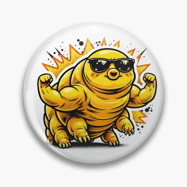 Item preview, Funny Tardigrade Flexing Muscles Water Bear Comic Art designed and sold by ArtFreshStudio.