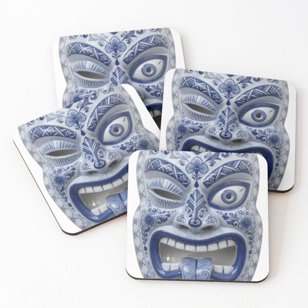 Item preview, Delft Tiki Mask designed and sold by MatrixTattoo.