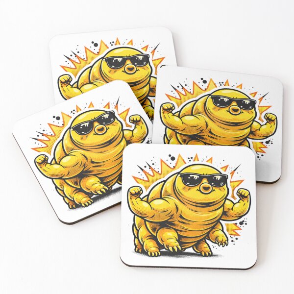 Item preview, Funny Tardigrade Flexing Muscles Water Bear Comic Art designed and sold by ArtFreshStudio.