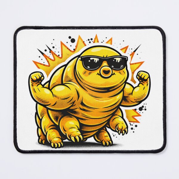 Item preview, Funny Tardigrade Flexing Muscles Water Bear Comic Art designed and sold by ArtFreshStudio.