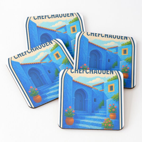 Item preview, Vintage Travel Poster – Chefchaouen, The Blue City of Morocco designed and sold by hlldz.