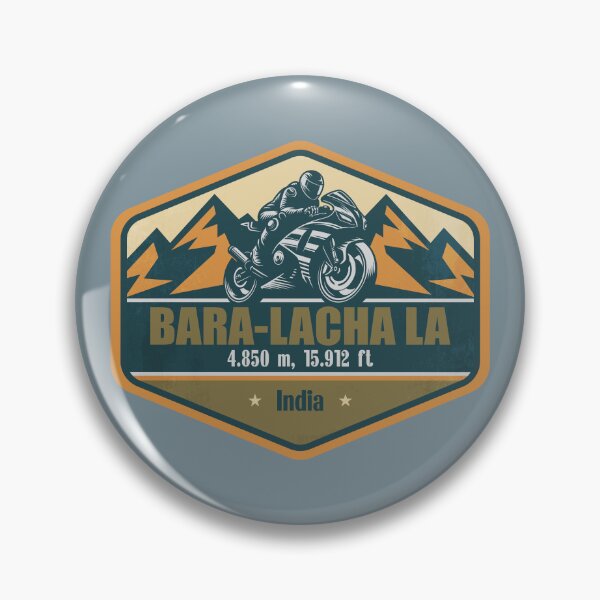 Item preview, Bara Lacha La Himalaya India Biker Badge designed and sold by CynthiaGraphics.