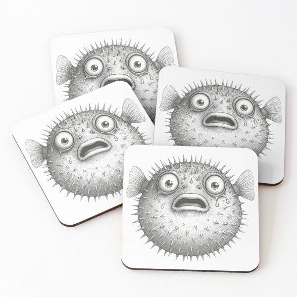 Item preview, A small pufferfish on the verge of a nervous breakdown designed and sold by AdCoL.