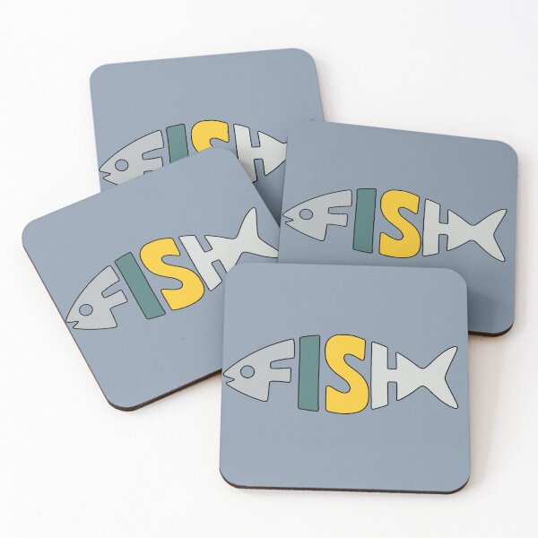 Item preview, Fish Typography Logo – Minimal Color Block Fish Design designed and sold by busurman.