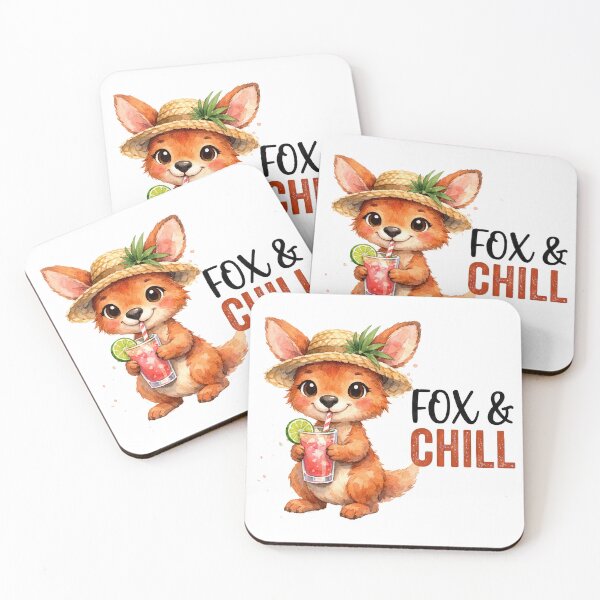 Item preview, Fox and Chill Funny Summer Animal Pun designed and sold by LunaPixelStudio.