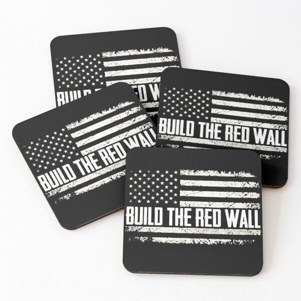 Item preview, Build The Red Wall American Flag Distressed Patriotic designed and sold by haitrieuic96.