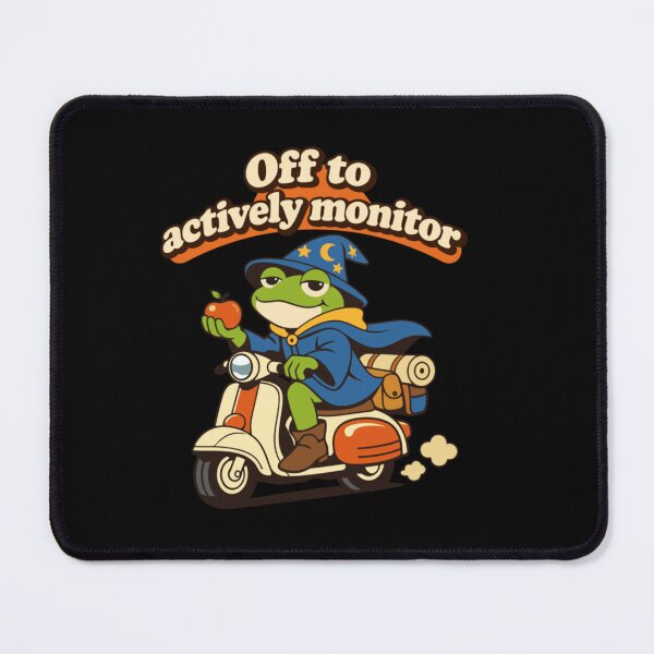 Item preview, Off To Actively Monitor Frog Wizard On Scooter Retro Fantasy Art designed and sold by NgumohaLanke.