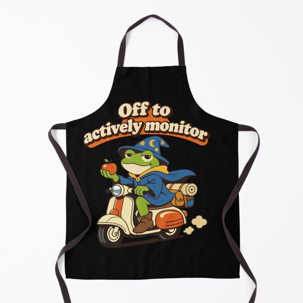 Item preview, Off To Actively Monitor Frog Wizard On Scooter Retro Fantasy Art designed and sold by NgumohaLanke.