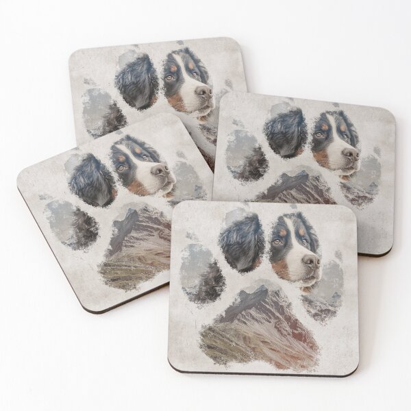 Item preview, Bernese Mountain Dog In Paw Print designed and sold by WornWithWit.