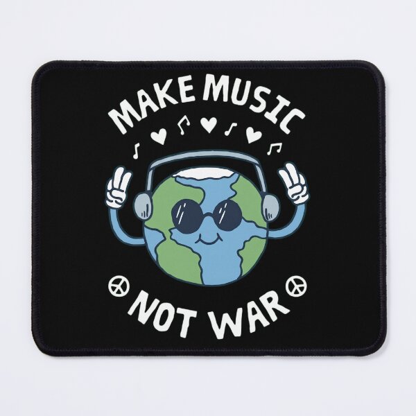 Item preview, Make Music Not War Cute Retro Earth Peace Sign designed and sold by haitrieuic96.