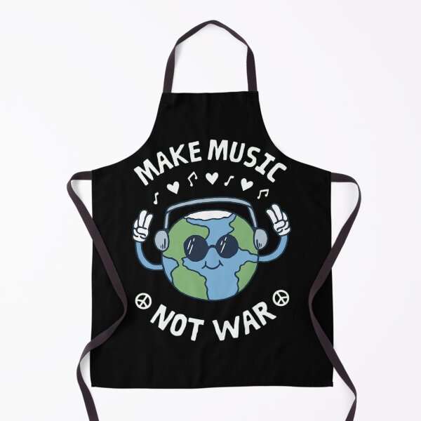 Item preview, Make Music Not War Cute Retro Earth Peace Sign designed and sold by haitrieuic96.