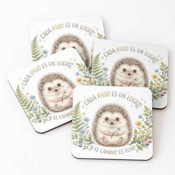 Item preview, Cute Hedgehog with Motivational Phrase: Every Step Is an Achievement designed and sold by SIL-STUDIO .