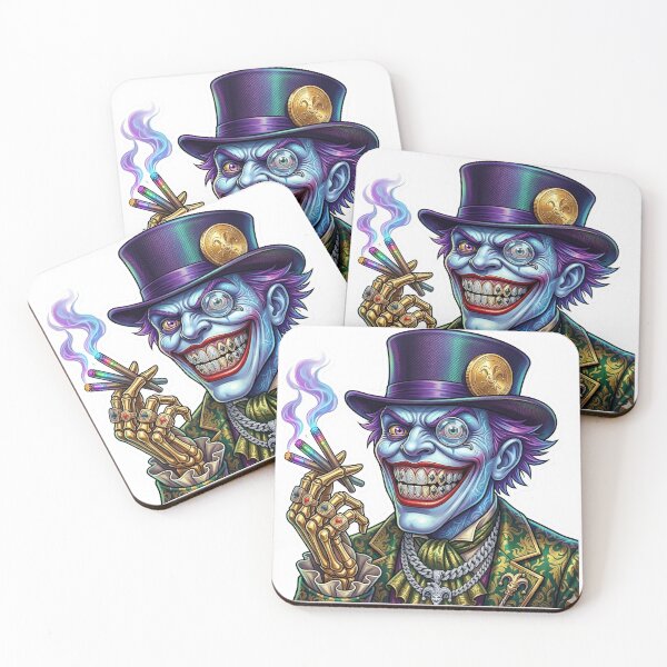 Item preview, Dapper Joker with Gold Teeth and Cigars Sticker designed and sold by  Artify Lab.