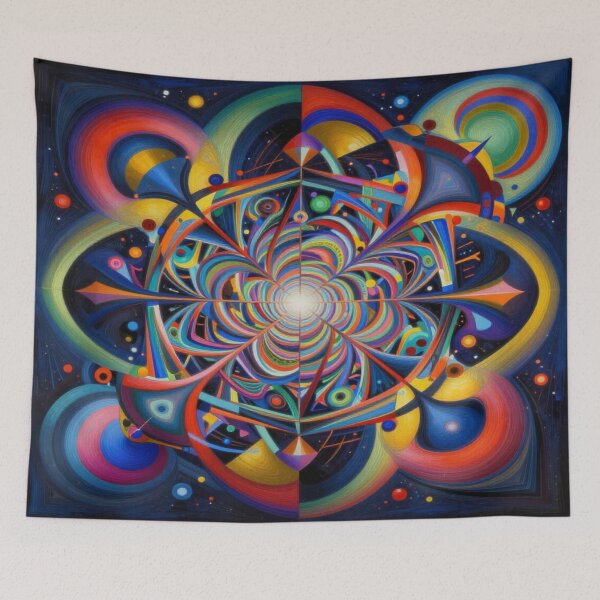 Item preview, Cosmic Energy Burst Mandala in Vivid Radiant Colors designed and sold by FotoworldEdel.