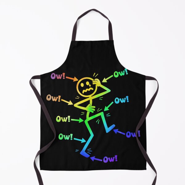 Item preview, Colorful Rainbow Stick Figure Body Pain Ow Chronic Illness Awareness Funny Art designed and sold by KrystinaGiGi.