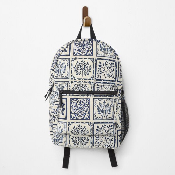 Item preview, “Blue Botanical Tile Pattern” designed and sold by Bloomarie Art.