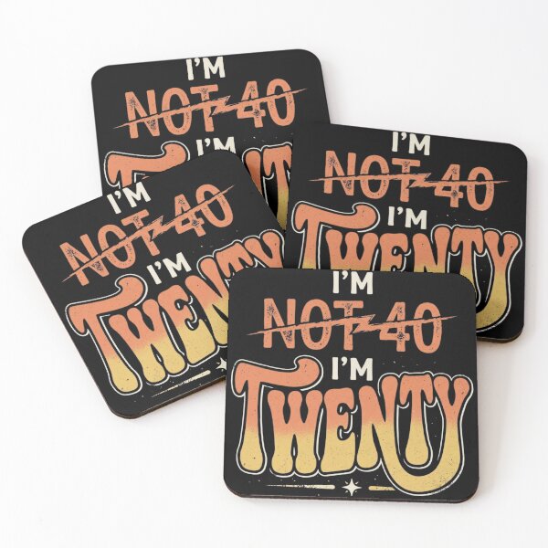 Item preview, I’m Not 40 I’m Twenty Funny Birthday Quote  designed and sold by bilal sibgui.