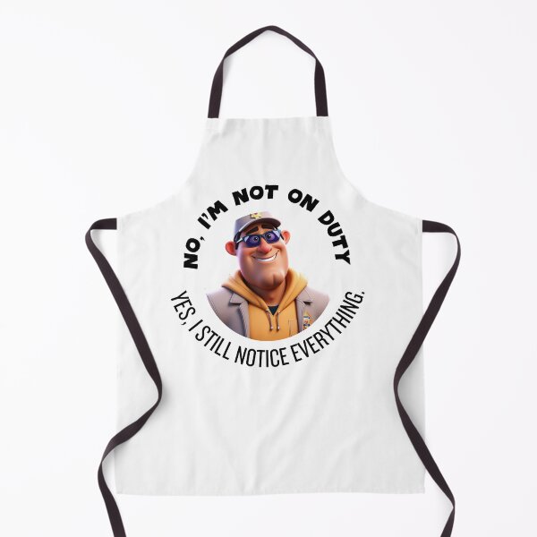 Item preview, Not on Duty Still Noticing Everything – Funny Cop Shirt & Mug designed and sold by BrewtifulMugs.