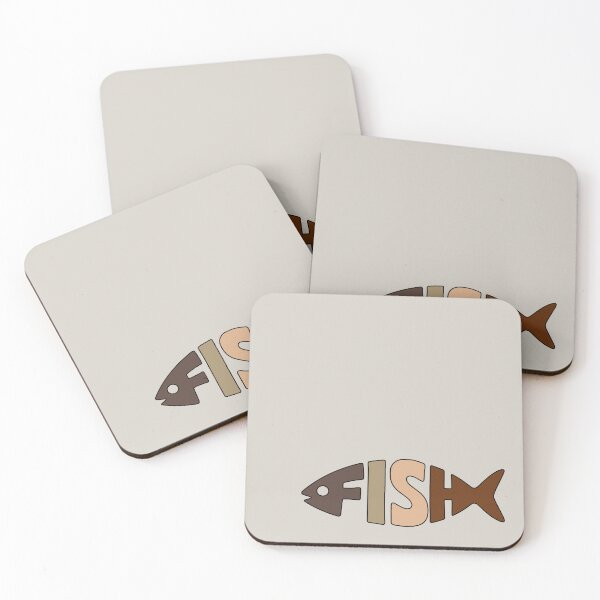 Item preview, Fish Typography Logo – Earth Tone Brown Fish Design designed and sold by busurman.