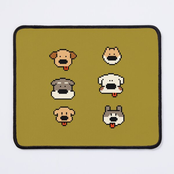 Item preview, Six Cute Pixel Art Dog Heads designed and sold by maristrabelli.