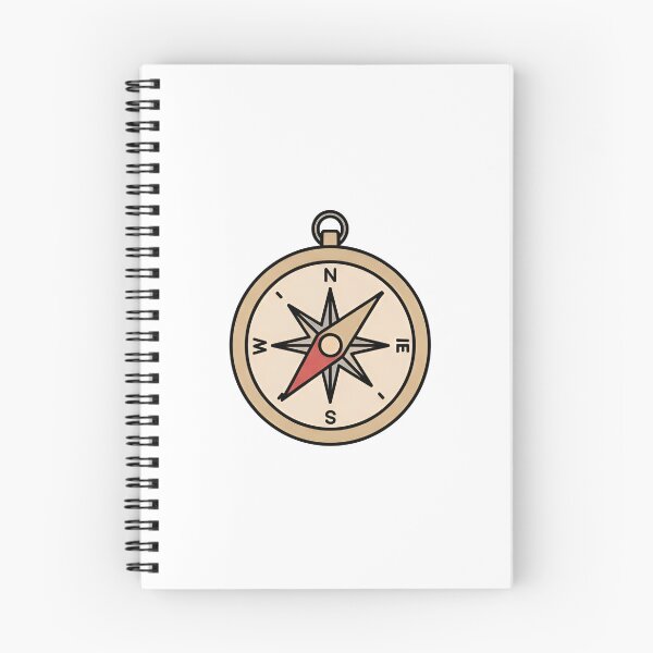 Item preview,  a minimalist illustration of a compass with a red needle designed and sold by VerizalShop.