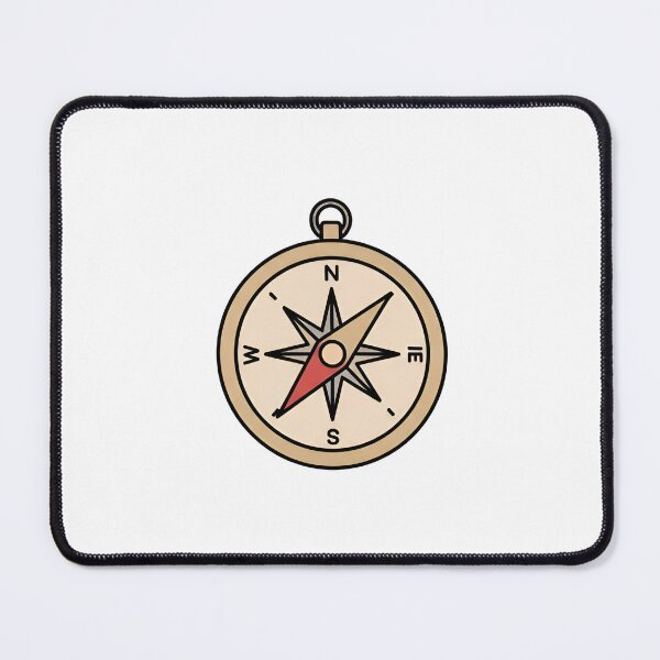 Item preview,  a minimalist illustration of a compass with a red needle designed and sold by VerizalShop.