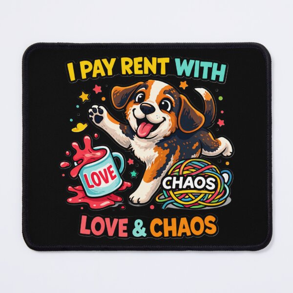 Item preview, I Pay Rent With Love & Chaos Beagle Shirt designed and sold by Safe Haven Pets.