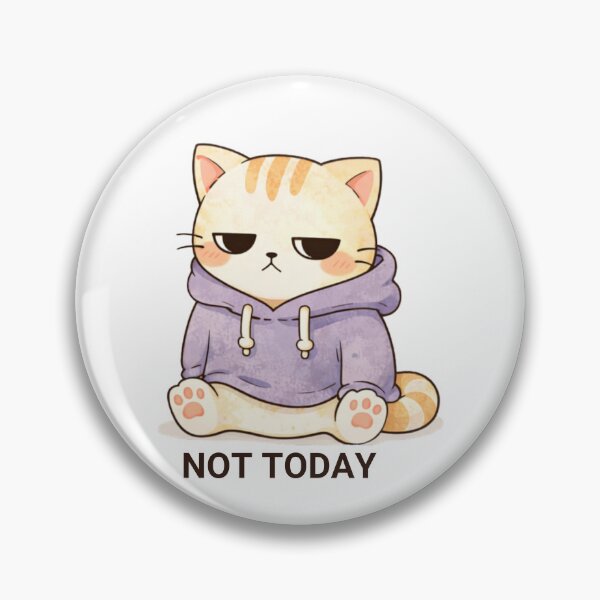 Item preview, Not Today Cat | Cute Kawaii Aesthetic | Introvert Mood Design designed and sold by The Mood Index.