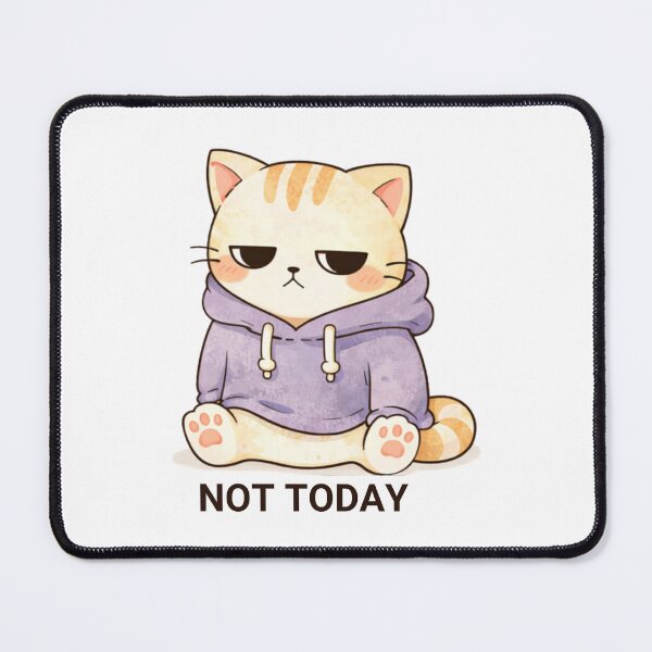 Item preview, Not Today Cat | Cute Kawaii Aesthetic | Introvert Mood Design designed and sold by The Mood Index.