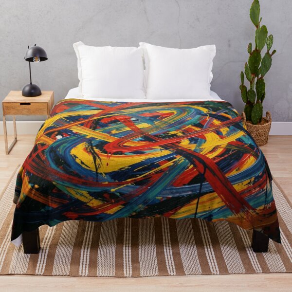 Item preview, Vivid Abstract Brushstroke Explosion in Dynamic Colors and Expressive Motion designed and sold by FotoworldEdel.