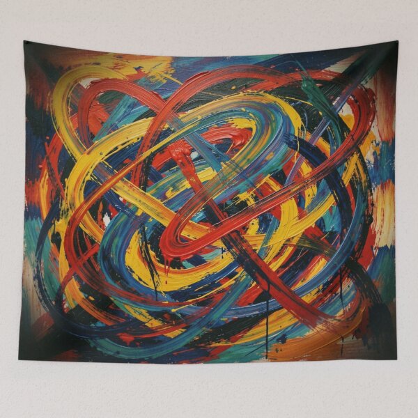 Item preview, Vivid Abstract Brushstroke Explosion in Dynamic Colors and Expressive Motion designed and sold by FotoworldEdel.