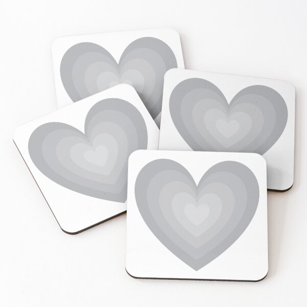 Item preview, Metallic Silver Hearts in Hearts | Retro Y2K Aesthetic 3D Heart Graphic designed and sold by Aesthetic Crew.