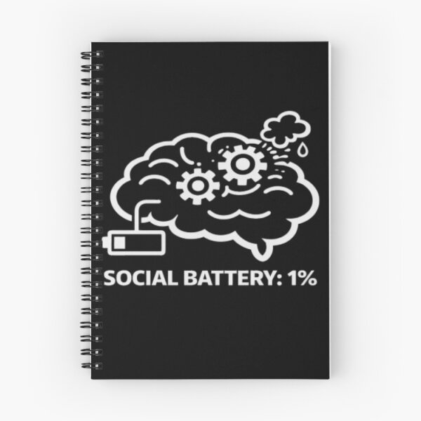Item preview, Social Battery 1% Funny Introvert Brain Design designed and sold by MS-DesignArt.