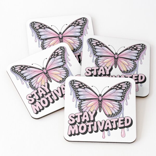 Item preview, Stay Motivated Butterfly – Drip Aesthetic Inspirational Quote Design designed and sold by Cool-cat-art.
