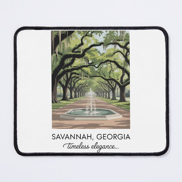Item preview, Savannah Georgia Travel Postcard Timeless Elegance Oak Tree Art designed and sold by PixelWaveBD.