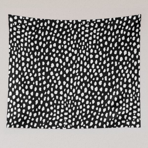 Item preview, Handmade polka dot brush strokes (black and white reverse dalmatian) designed and sold by Design Minds Boutique.