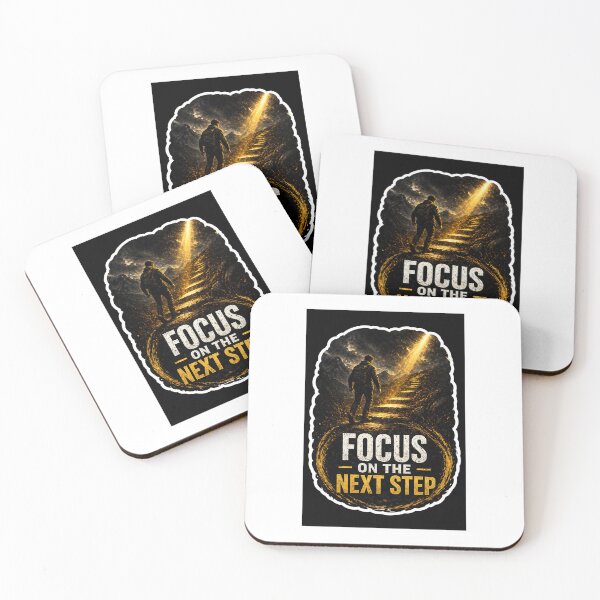Item preview, Focus On The Next Step – Progress & Discipline Motivational Sticker designed and sold by Wander Pop Studio.