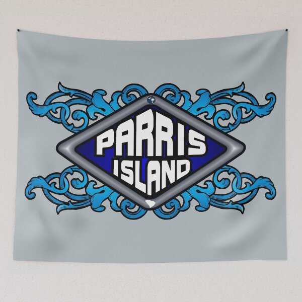 Item preview, Parris Island South Carolina emblem retro sign designed and sold by studioss76.