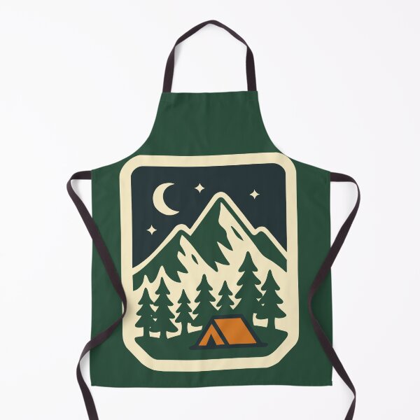 Item preview, Camping Tent Night Sky Pine Trees Design On Green designed and sold by Vileprint.