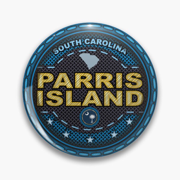 Item preview, Parris Island South Carolina stitching effect blue designed and sold by studioss76.