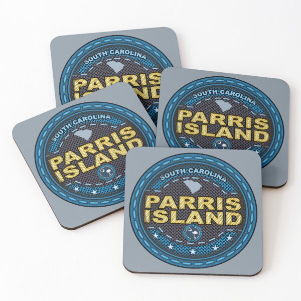 Item preview, Parris Island South Carolina stitching effect blue designed and sold by studioss76.