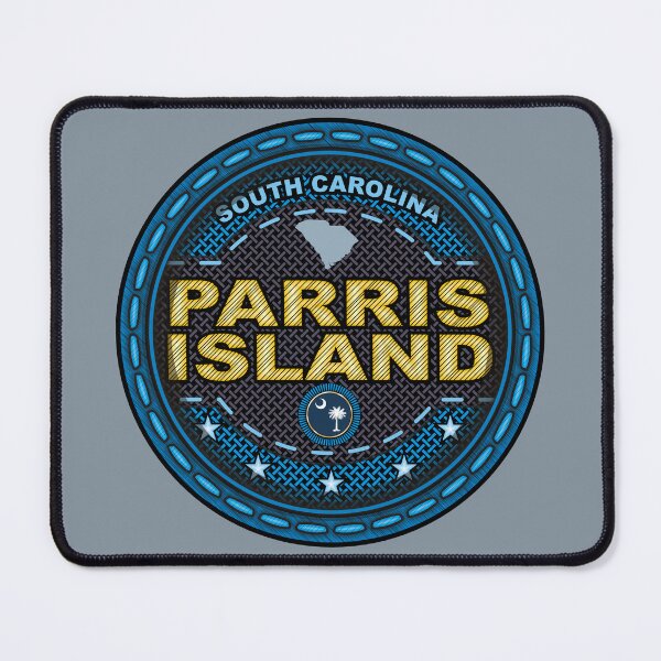 Item preview, Parris Island South Carolina stitching effect blue designed and sold by studioss76.