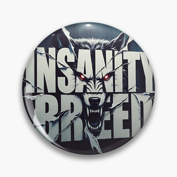 Item preview, insanitybreed Raging Wolf Breaking Through Wall | Dark Industrial Streetwear Graphic Tee designed and sold by INSANITYBREED.