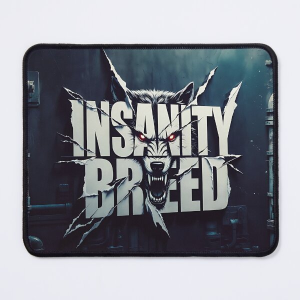 Item preview, insanitybreed Raging Wolf Breaking Through Wall | Dark Industrial Streetwear Graphic Tee designed and sold by INSANITYBREED.